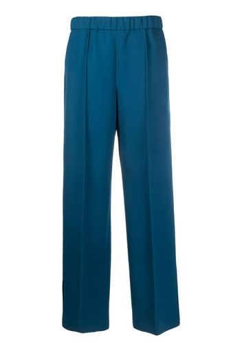Jil Sander pressed-crease wool straight trousers - Blu