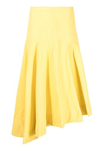 Jil Sander high-low linen midi skirt - Giallo