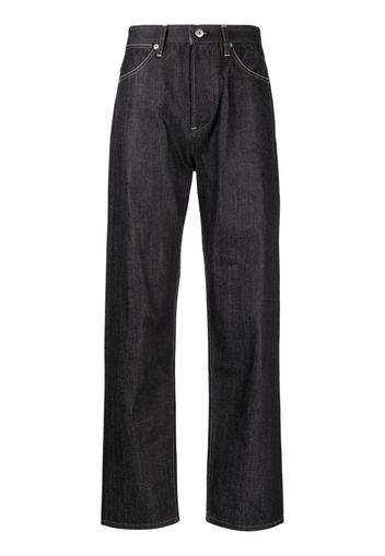 Jil Sander contrast-stitching cotton jeans - Blu