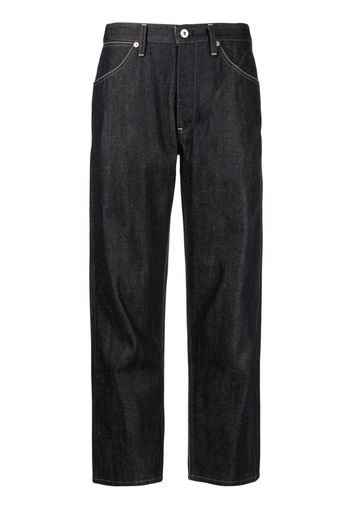 Jil Sander contrast-stitching cotton jeans - Blu