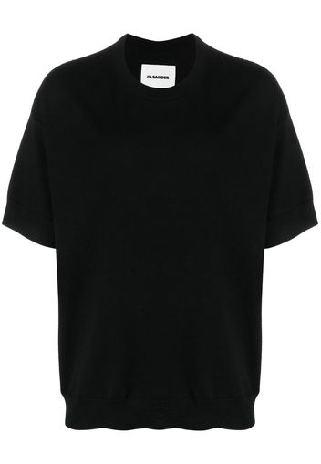 Jil Sander short-sleeve wool jumper - Nero