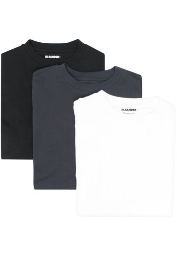 Jil Sander logo-patch cotton T-shirt (pack of three) - Bianco