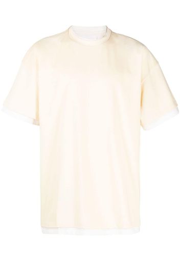 Jil Sander logo-print two-tone T-shirt - Giallo