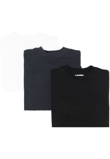 Jil Sander logo-patch cotton T-shirts (pack of two) - Nero