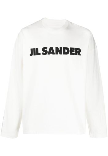 Jil Sander logo-print cotton sweatshirt - Bianco