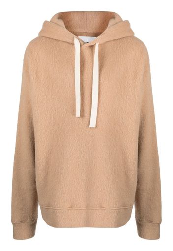 Jil Sander brushed alpaca-wool blend hooded-sweater - Toni neutri