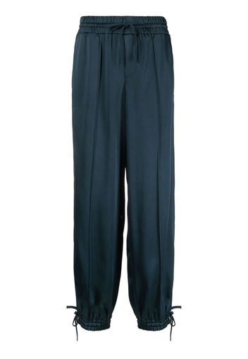 Jil Sander Pantaloni affusolati con coulisse - Blu