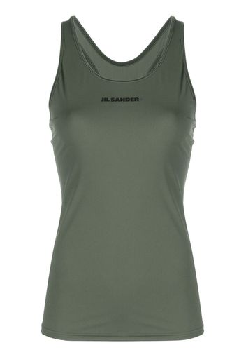 Jil Sander logo-print tank top - Verde