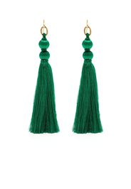 Jil Sander 3 thread earrings - Verde