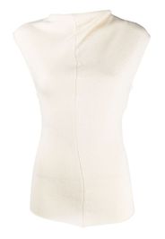 Jil Sander Top a collo alto - Bianco