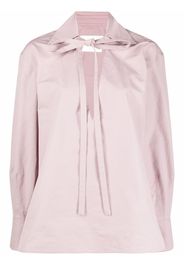 Jil Sander V-neck cotton blouse - Rosa