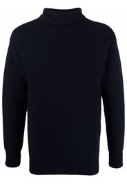 Jil Sander ribbed-knit roll neck jumper - Blu