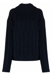 Jil Sander roll-neck chunky-knit jumper - Blu