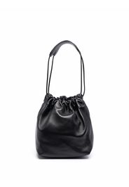 Jil Sander ruched leather shoulder bag - Nero