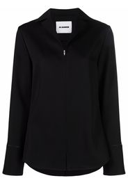 Jil Sander zip-up fitted shirt jacket - Nero