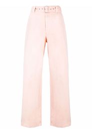 Jil Sander belted cotton trousers - Rosa