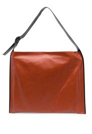 Jil Sander leather hobo shoulder bag - Marrone