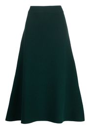 Jil Sander fluted A-line midi skirt - Verde