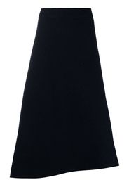 Jil Sander fluted A-line midi skirt - Blu