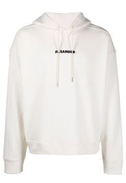 Jil Sander logo-print detail hoodie - Toni neutri