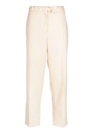 Jil Sander drawstring cropped trousers - Toni neutri