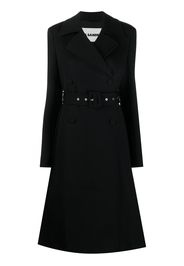 Jil Sander single-breasted belted-waist coat - Nero