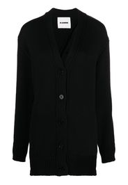 Jil Sander Cardigan asimmetrico - Nero