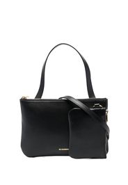 Jil Sander logo-stamp shoulder bag - Nero