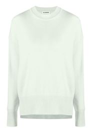 Jil Sander slit-detail knitted jumper - Verde