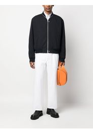 Jil Sander zip-up bomber jacket - Blu