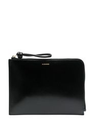 Jil Sander leather envelope pouch - Nero