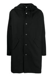 Jil Sander logo-print hooded parka - Nero