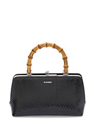 Jil Sander Borsa a tracolla con effetto serpente - Nero