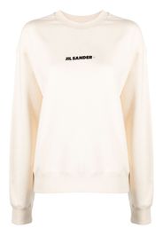 Jil Sander logo-print cotton sweatshirt - Toni neutri