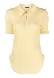 Jil Sander half-zip gaufre polo shirt - Giallo