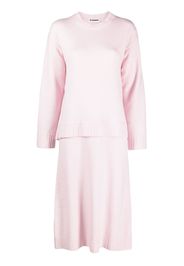 Jil Sander layered wool midi dress - Rosa