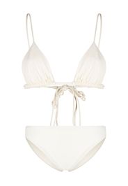 Jil Sander Set bikini con ricamo - Bianco