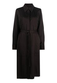 Jil Sander single-breasted belted-waist coat - Marrone