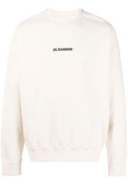 Jil Sander logo-print crew neck sweatshirt - Toni neutri