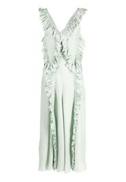 Jil Sander ruffle detailing maxi dress - Verde