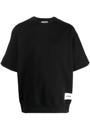 Jil Sander logo-patch short-sleeve sweatshirt - Nero