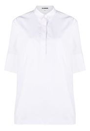 Jil Sander puff-sleeve cotton polo shirt - Bianco