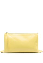 Jil Sander logo-debossed clutch bag - Giallo