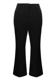 Jil Sander pressed-crease flared cropped trousers - Nero