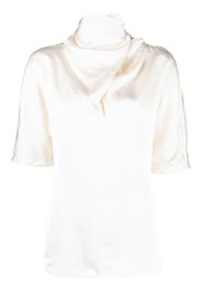 Jil Sander high-neck silk blouse - Toni neutri