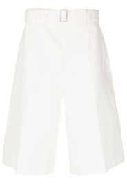 Jil Sander flared linen bermuda shorts - Toni neutri