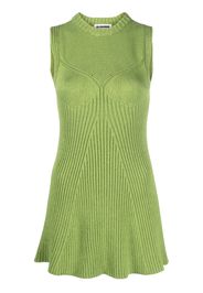 Jil Sander sleeveless ribbed-knit top - Verde