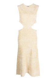 Jil Sander velvet cut-out sleeveless dress - Toni neutri