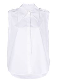 Jil Sander point-collar sleeveless shirt - Bianco