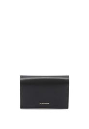 Jil Sander logo-print leather cardholder - Nero